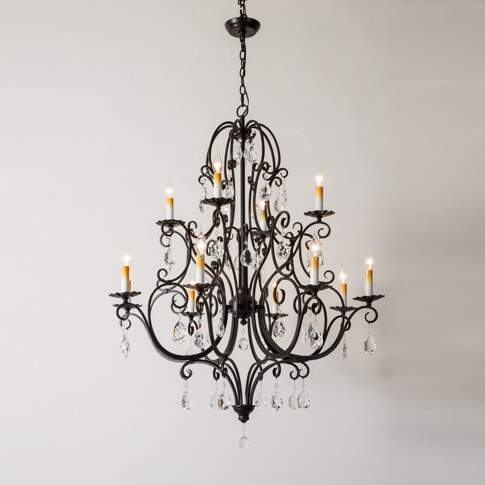 Chandelier à Échelons en Métal Cristal Luxueux Postmoderne - Neutralighting
