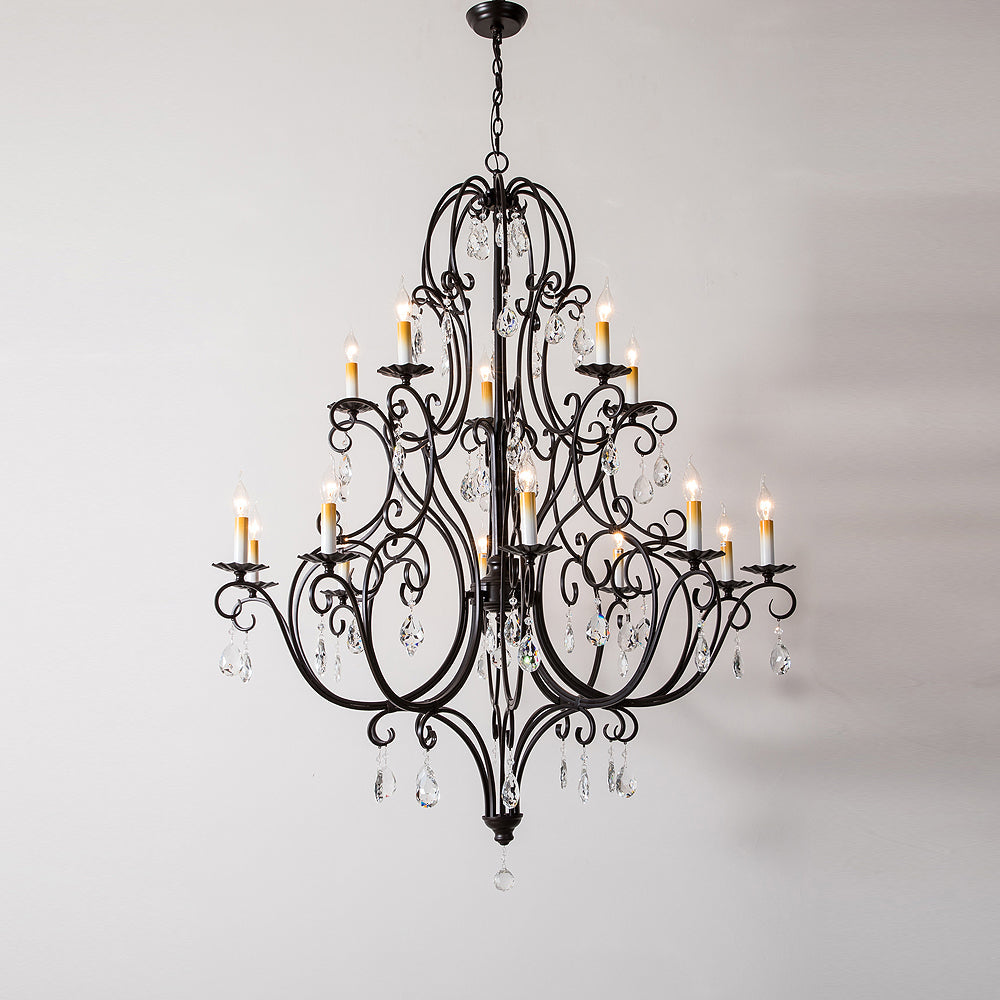 Chandelier à Échelons en Métal Cristal Luxueux Postmoderne - Neutralighting