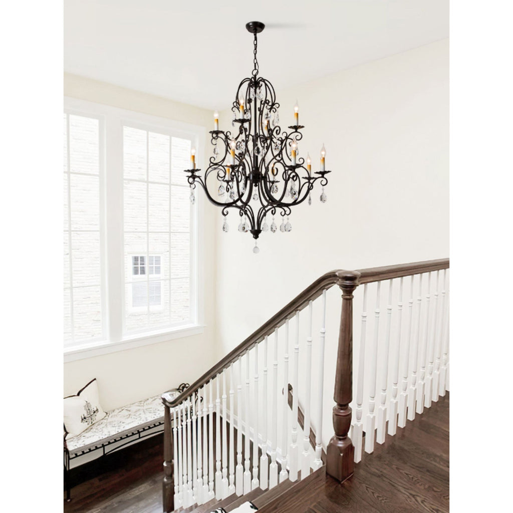 Chandelier à Échelons en Métal Cristal Luxueux Postmoderne - Neutralighting