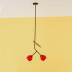Valentina Suspension Cerise Design LED Métal/Verre Rouge/Noir/Blanc/Or Salon/Chambre - Neutralighting