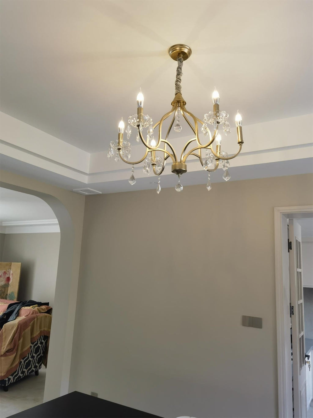 Chandelier en Laiton Métal Cristal Vintage Alliant Luxe et Élégance - Neutralighting
