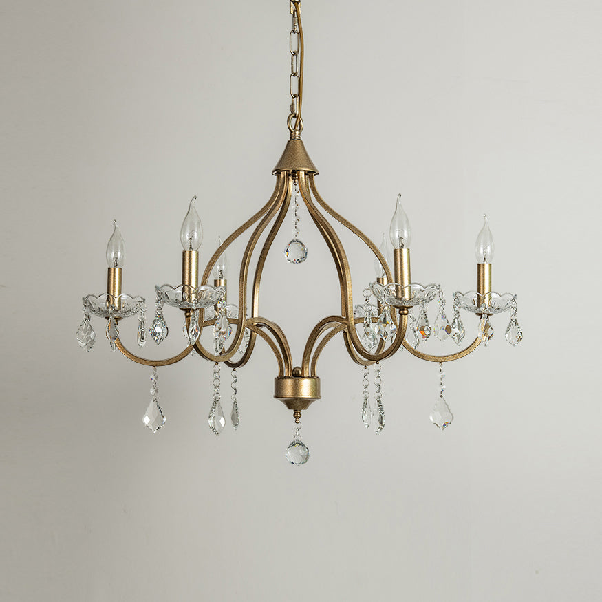 Chandelier en Laiton Métal Cristal Vintage Alliant Luxe et Élégance - Neutralighting
