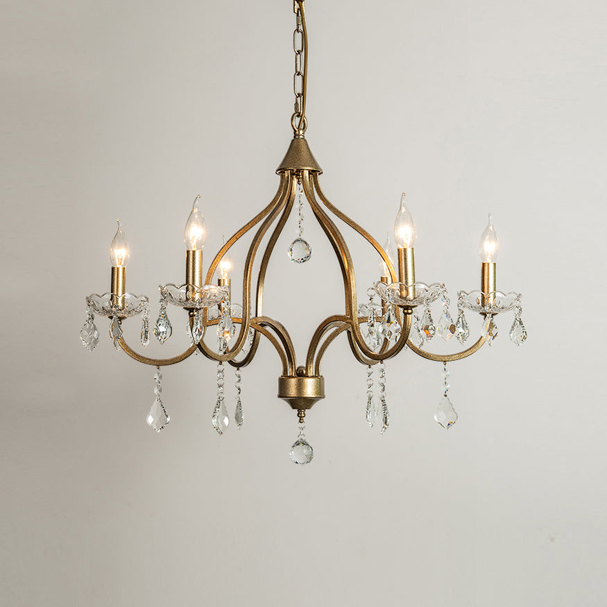 Chandelier en Laiton Métal Cristal Vintage Alliant Luxe et Élégance - Neutralighting