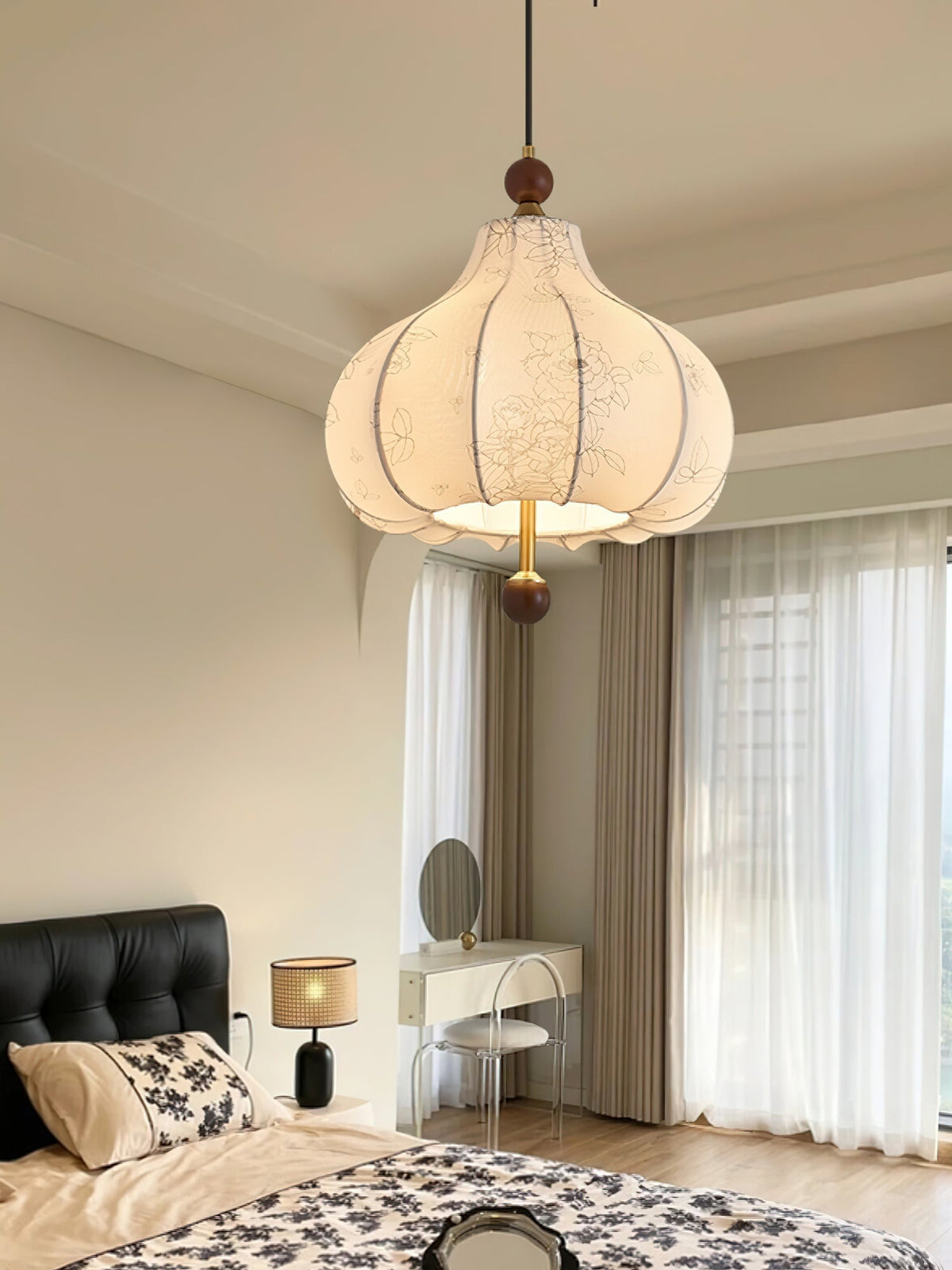 Petal Suspension Vintage en Bois - Neutralighting