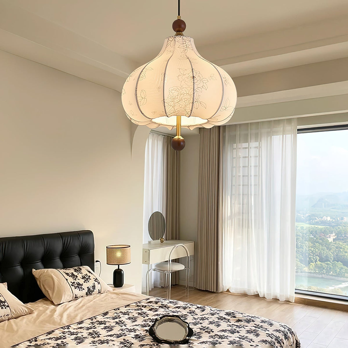 Petal Suspension Vintage en Bois - Neutralighting