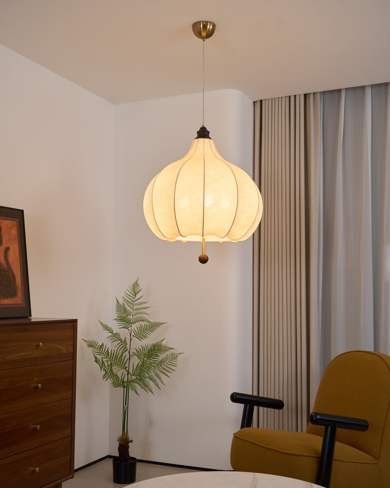 Orbitio Suspension Tissu Bois - Neutralighting