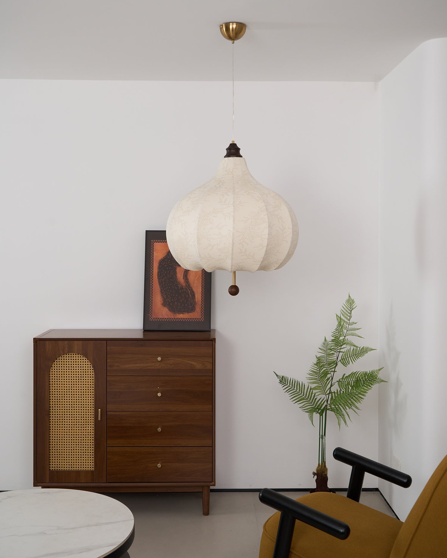 Orbitio Suspension Tissu Bois - Neutralighting