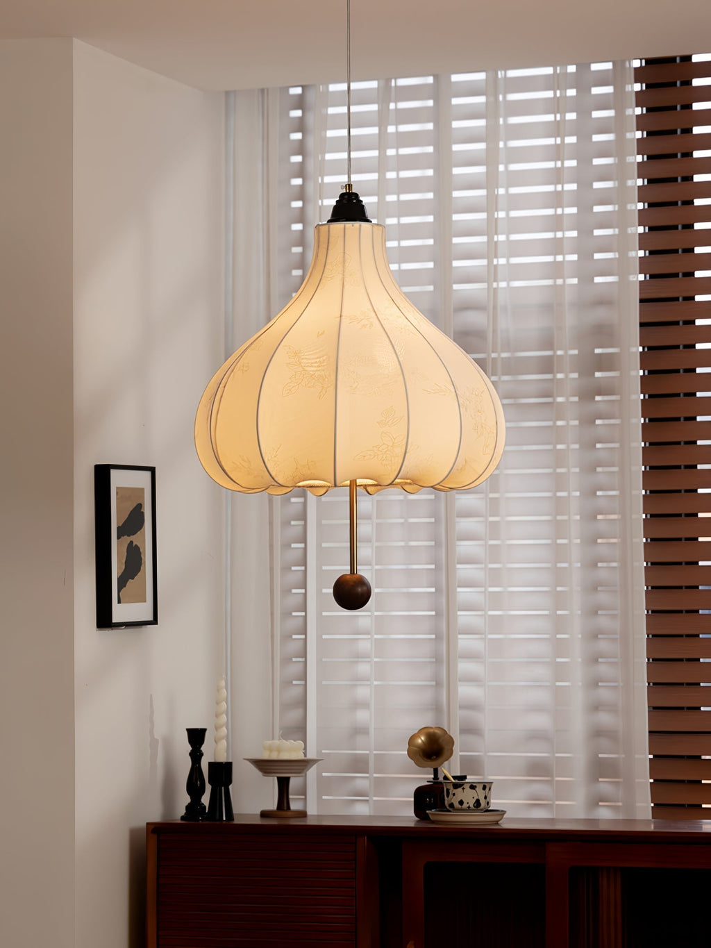 Orbitio Suspension Tissu Bois - Neutralighting