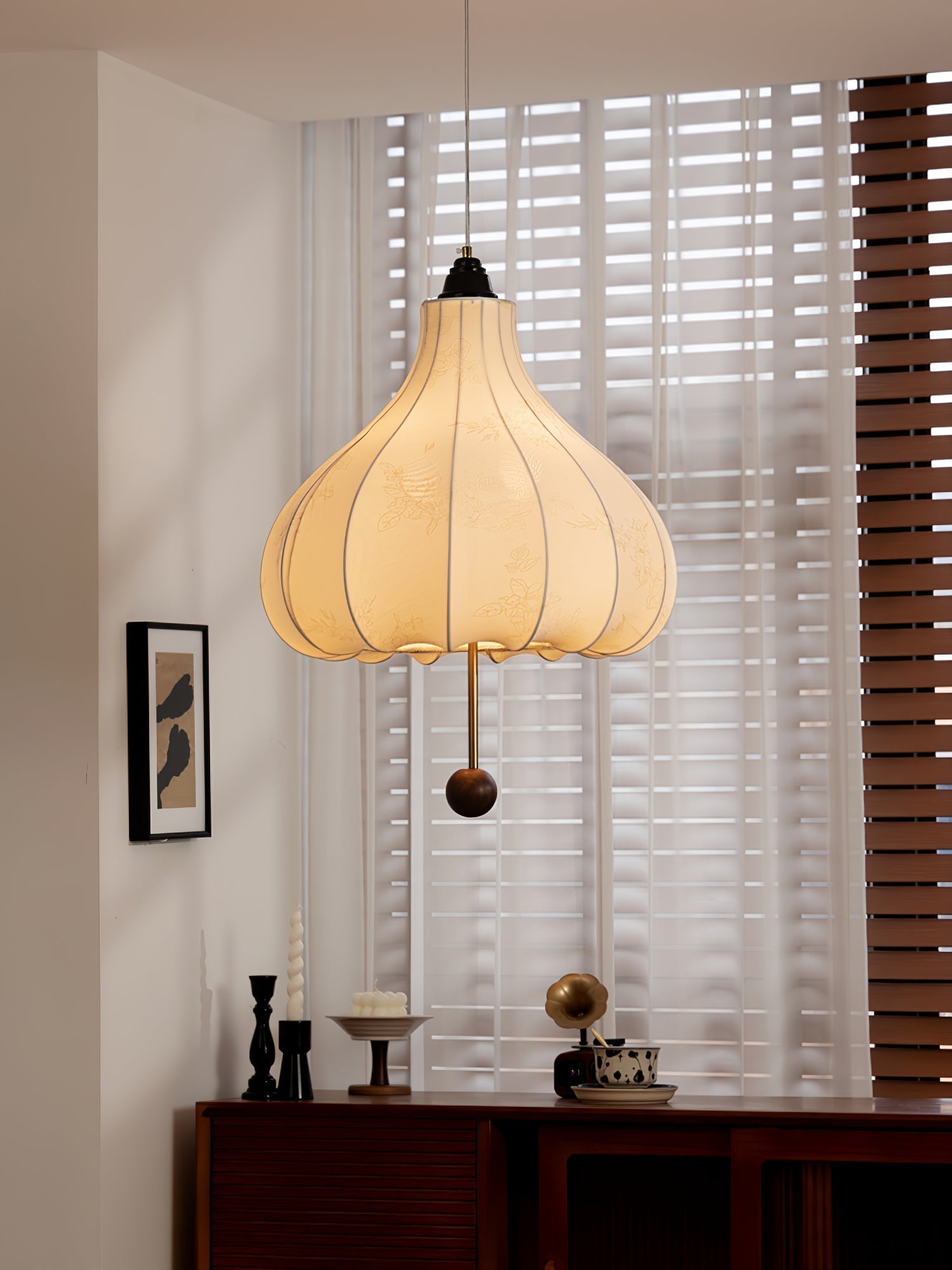 Orbitio Suspension Tissu Bois - Neutralighting