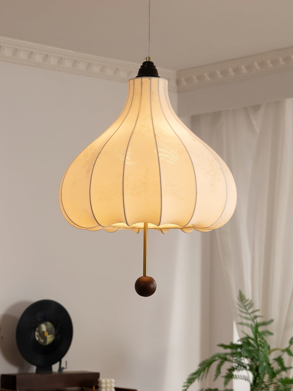Orbitio Suspension Tissu Bois - Neutralighting