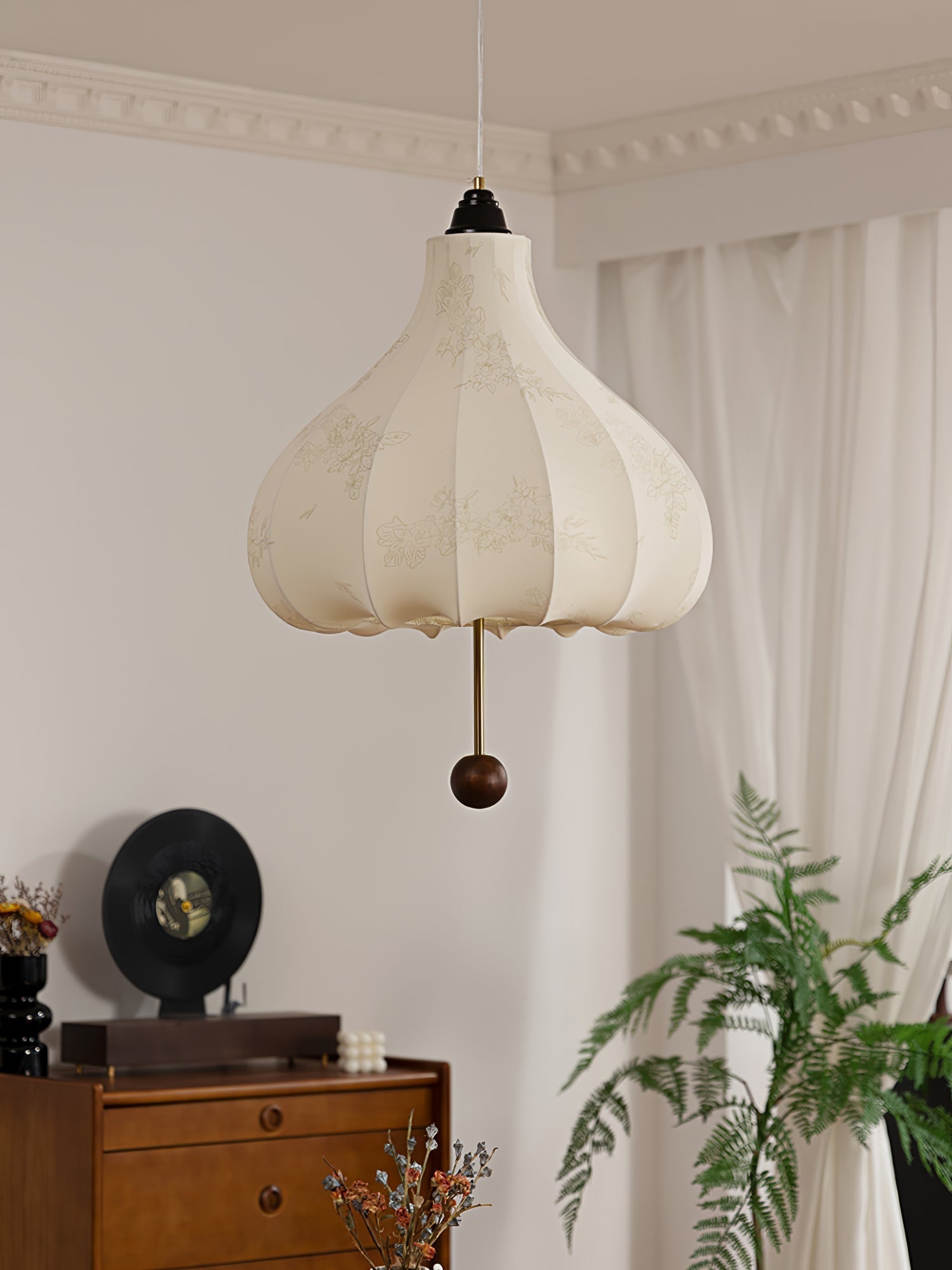 Orbitio Suspension Tissu Bois - Neutralighting