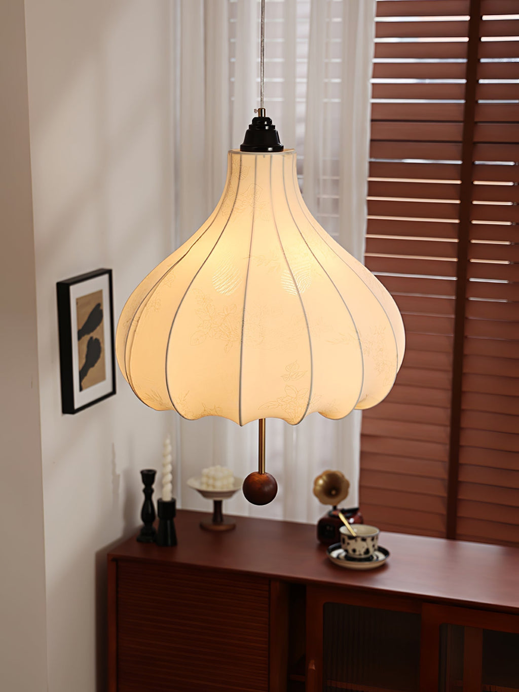 Orbitio Suspension Tissu Bois - Neutralighting