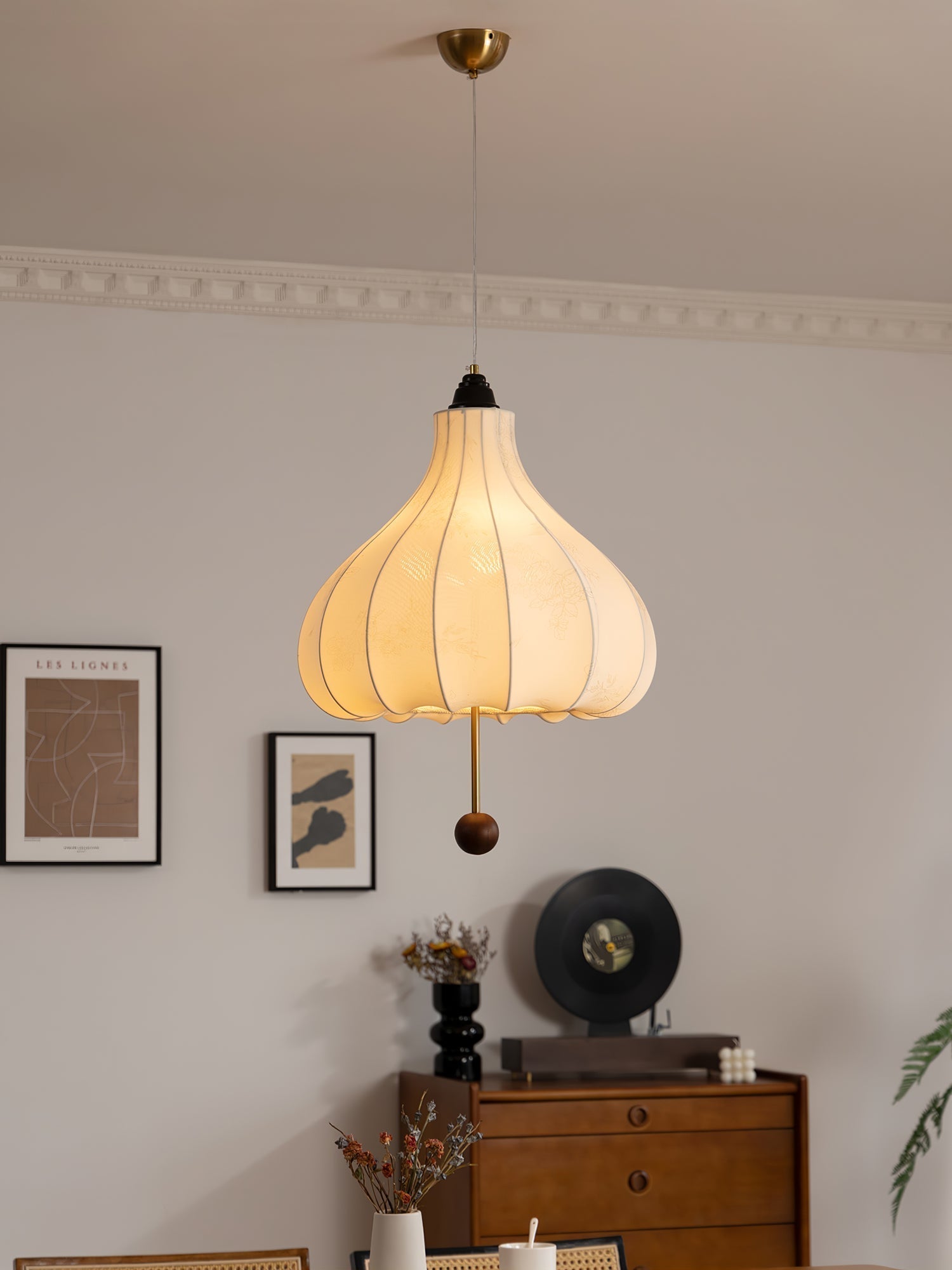 Orbitio Suspension Tissu Bois - Neutralighting