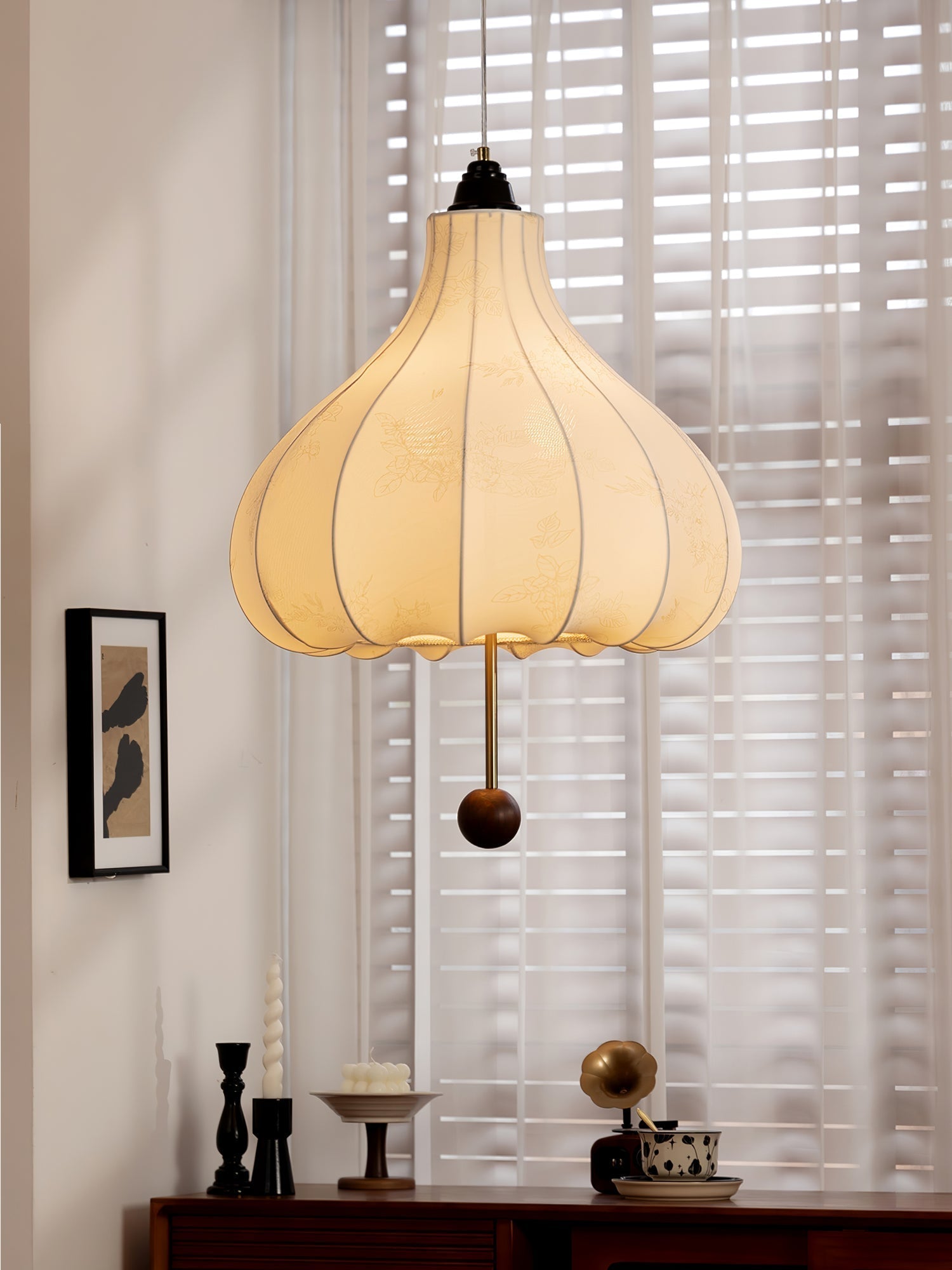 Orbitio Suspension Tissu Bois - Neutralighting