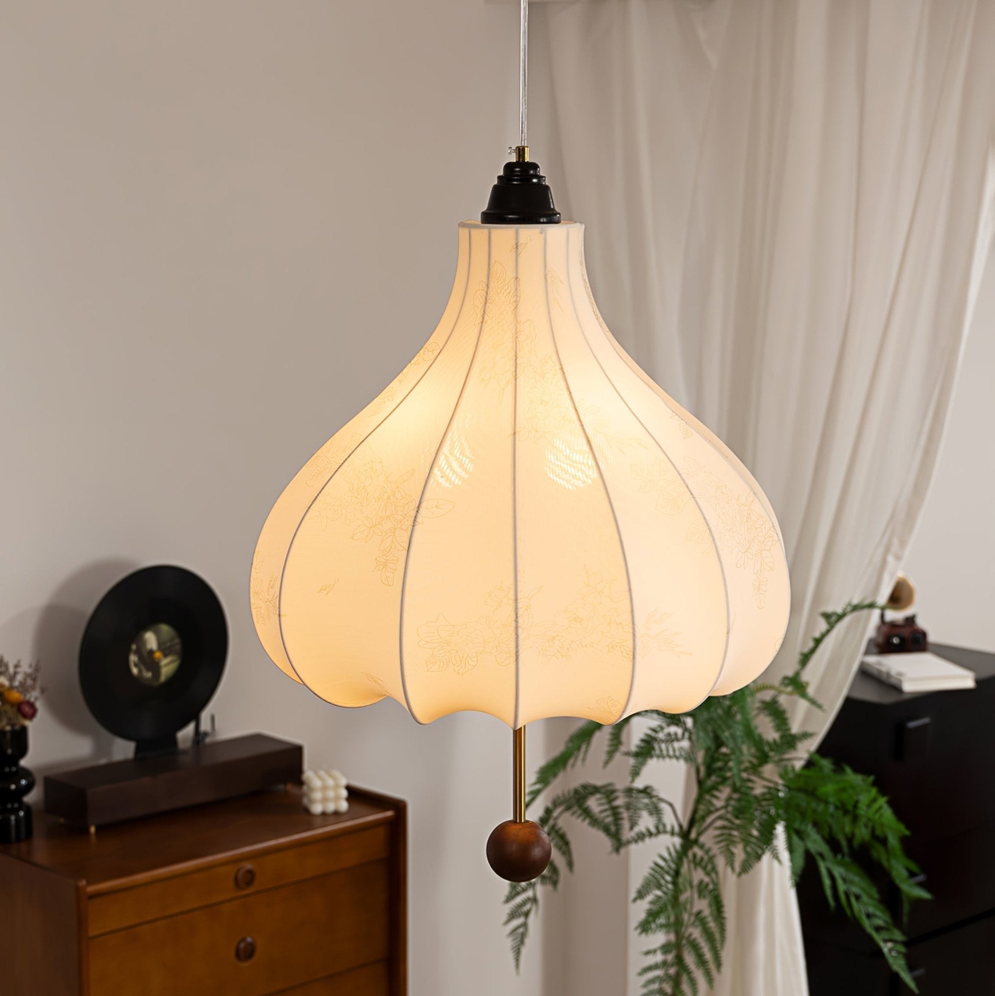 Orbitio Suspension Tissu Bois - Neutralighting