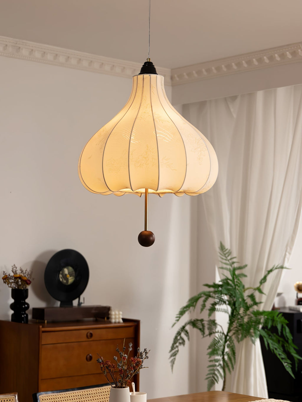 Orbitio Suspension Tissu Bois - Neutralighting