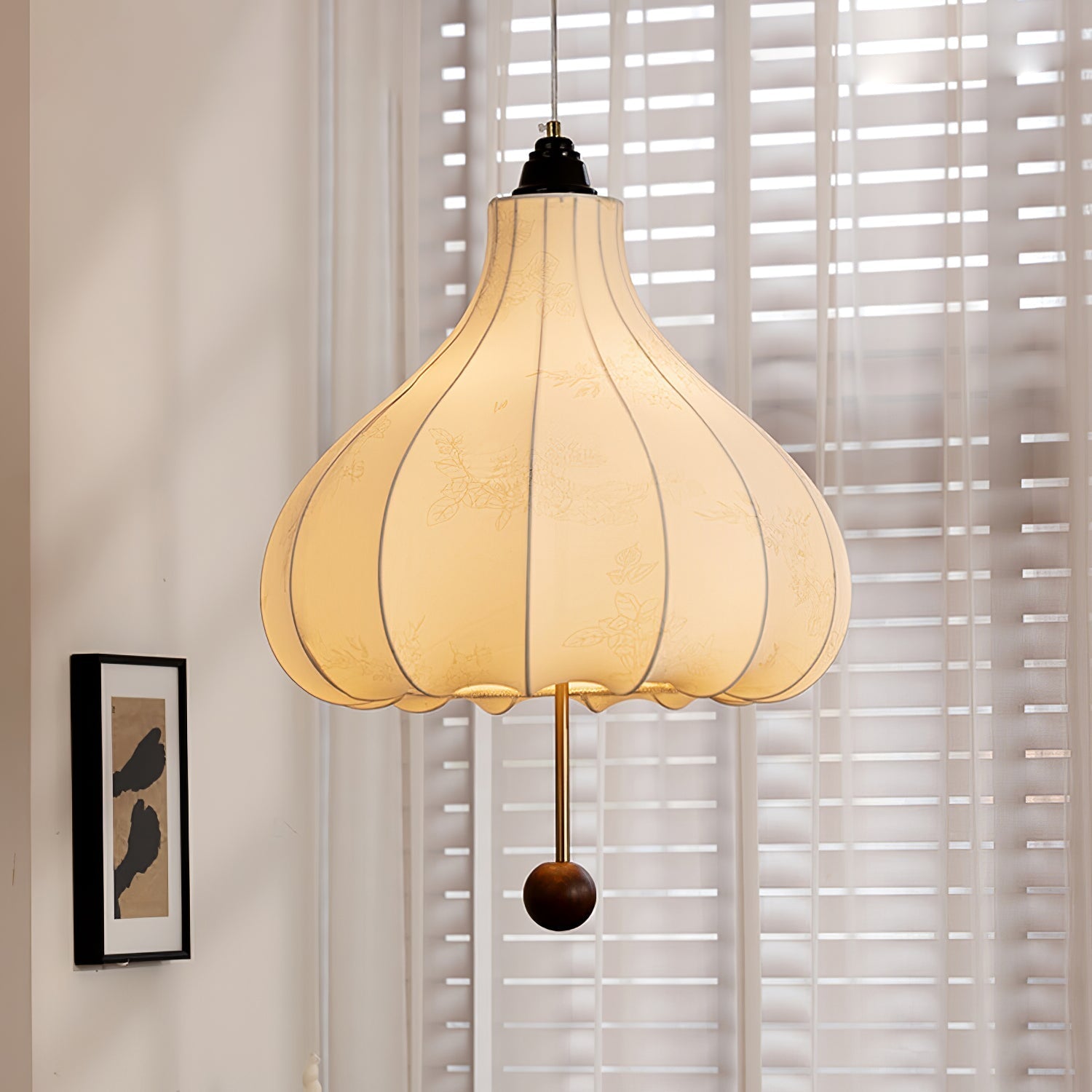 Orbitio Suspension Tissu Bois - Neutralighting