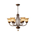 Brume Lustre Vintage Industriel Métal Verre Ambre - Neutralighting