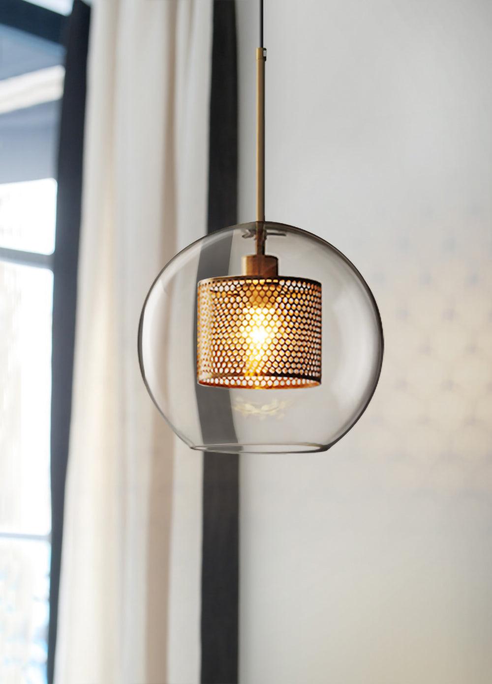 Lustra Suspension en Verre Chiswick pour Salon - Neutralighting