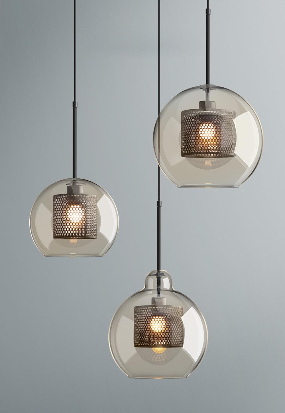 Lustra Suspension en Verre Chiswick pour Salon - Neutralighting
