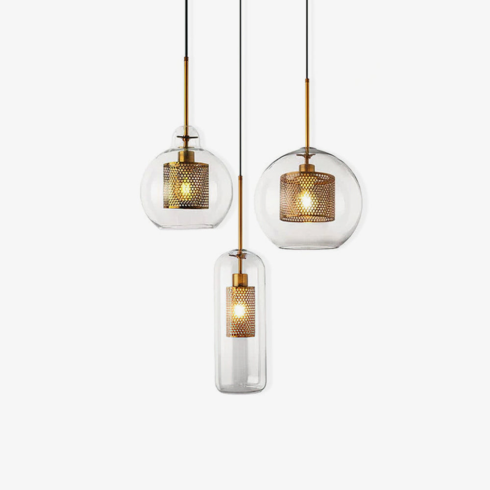 Lustra Suspension en Verre Chiswick pour Salon - Neutralighting