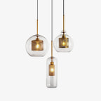 Lustra Lustre Suspendu En Verre Maillage Doré Pour Salle À Manger - Neutralighting
