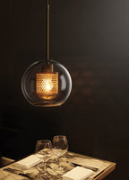 Lustra Suspension en Verre Chiswick pour Salon - Neutralighting