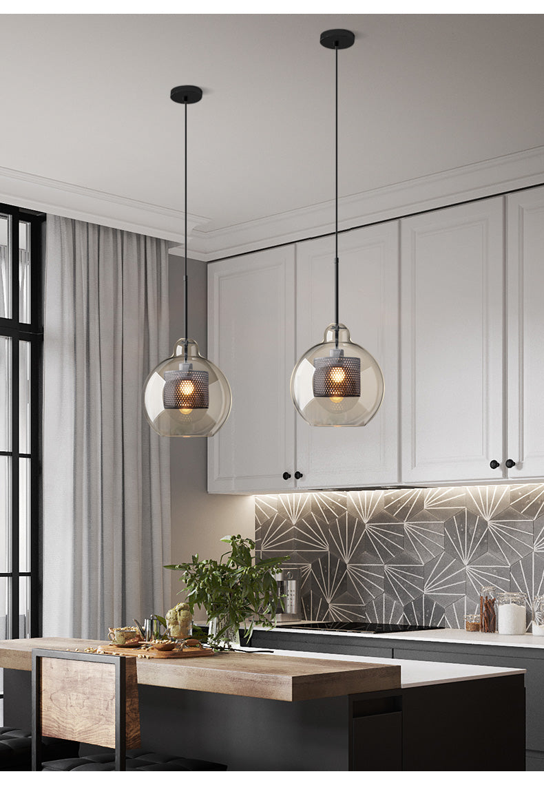 Lustra Suspension en Verre Chiswick pour Salon - Neutralighting