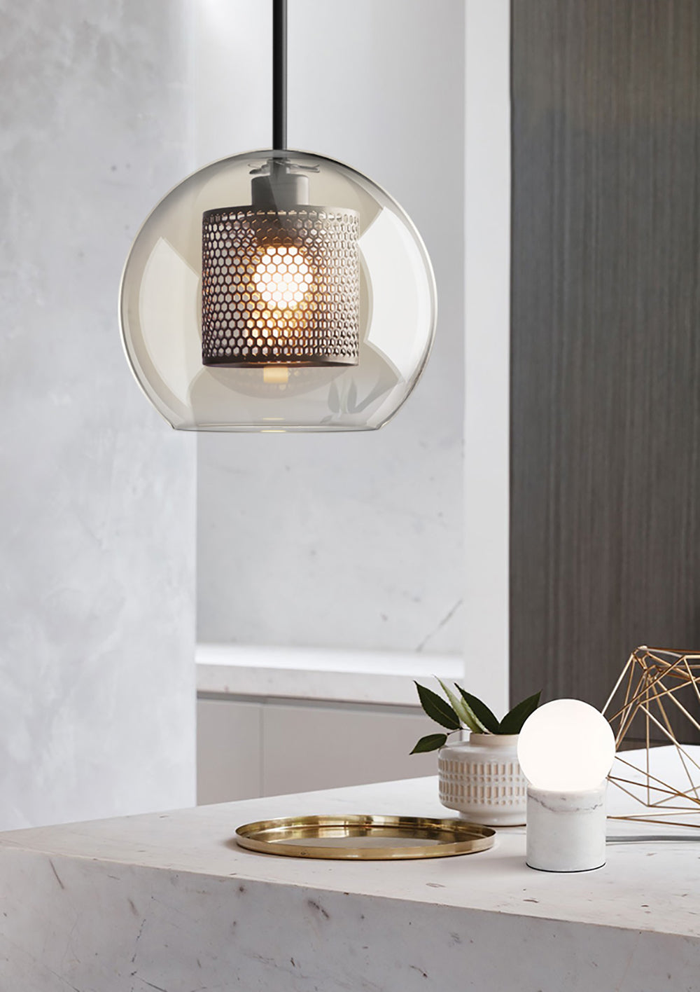Lustra Suspension en Verre Chiswick pour Salon - Neutralighting