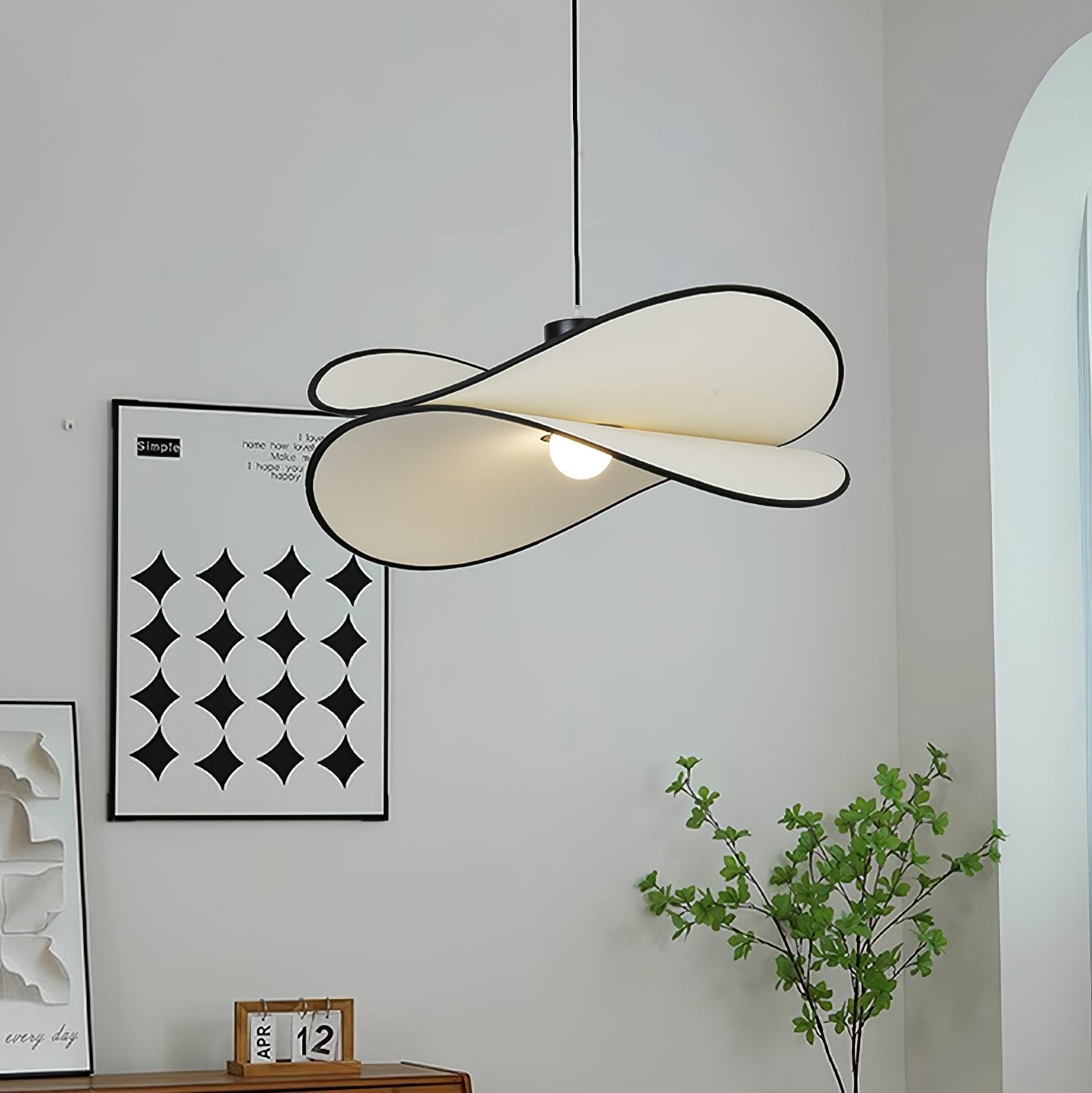 Lioran Lampe Pendante Artistique en Tissu - Neutralighting