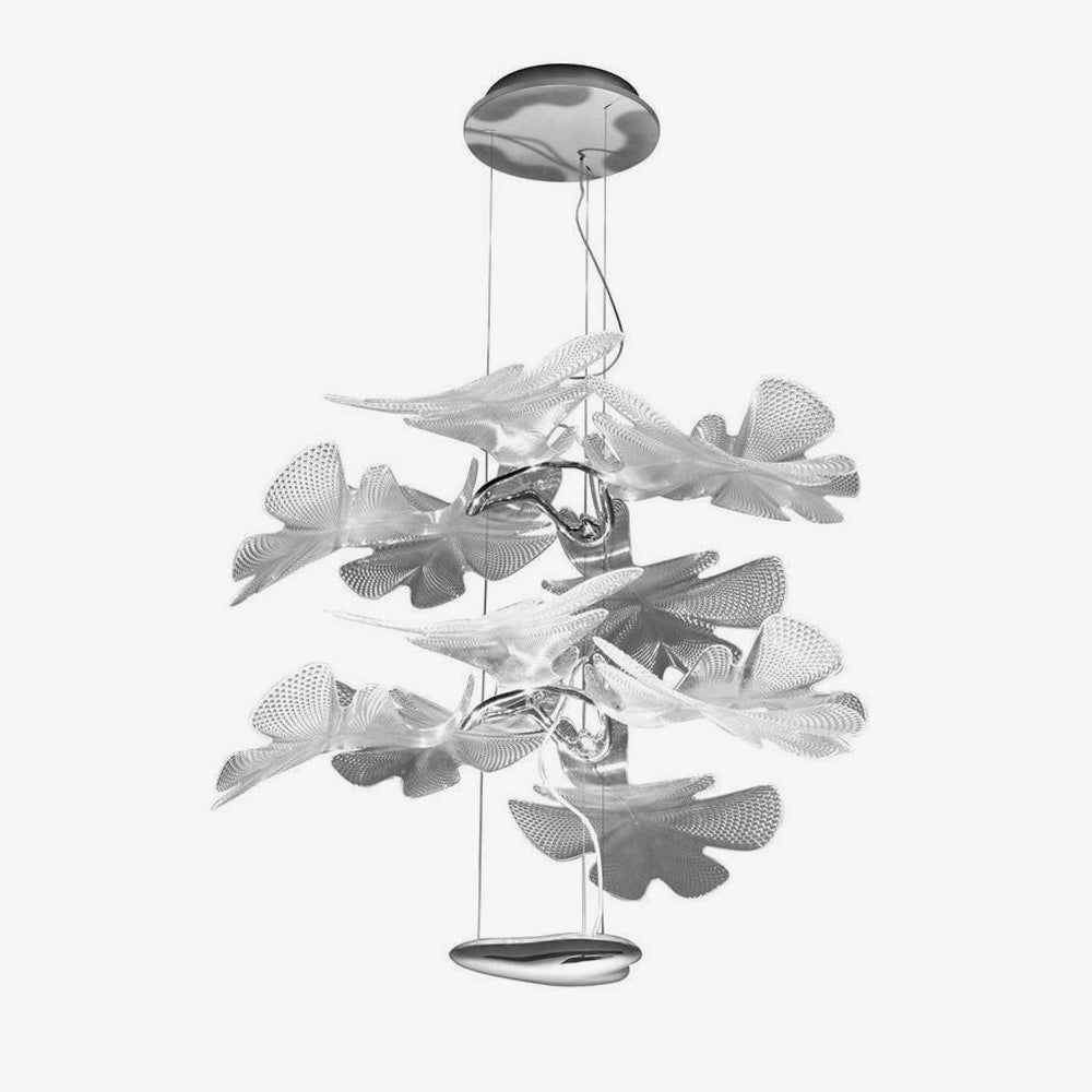 Solara Chandelier Suspension Feuille Transparente - Neutralighting