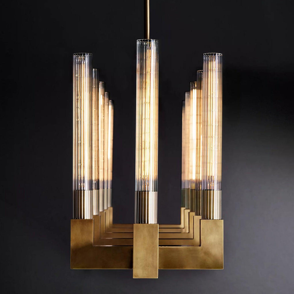 Brass Lustres en Verre Rectangulaires - Neutralighting