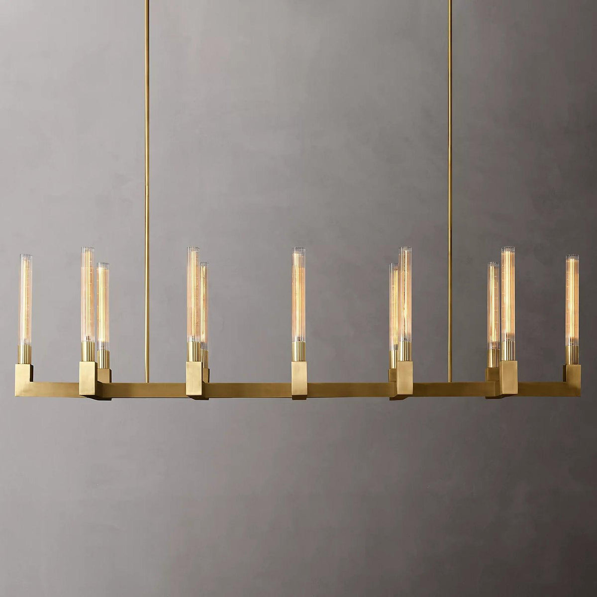 Brass Lustres en Verre Rectangulaires - Neutralighting