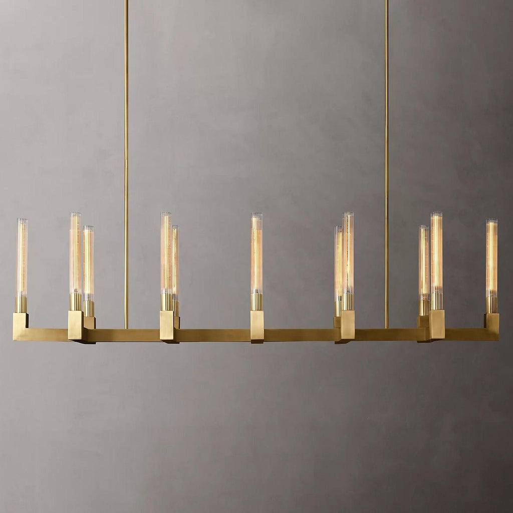 Brass Lustres en Verre Rectangulaires - Neutralighting