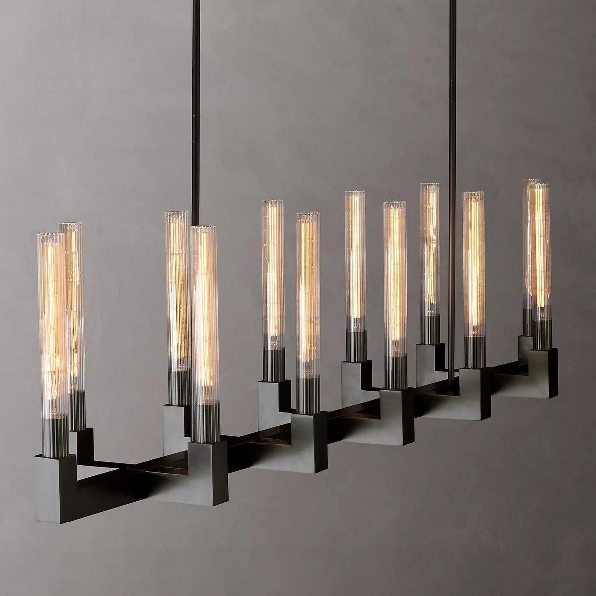 Brass Lustres en Verre Rectangulaires - Neutralighting