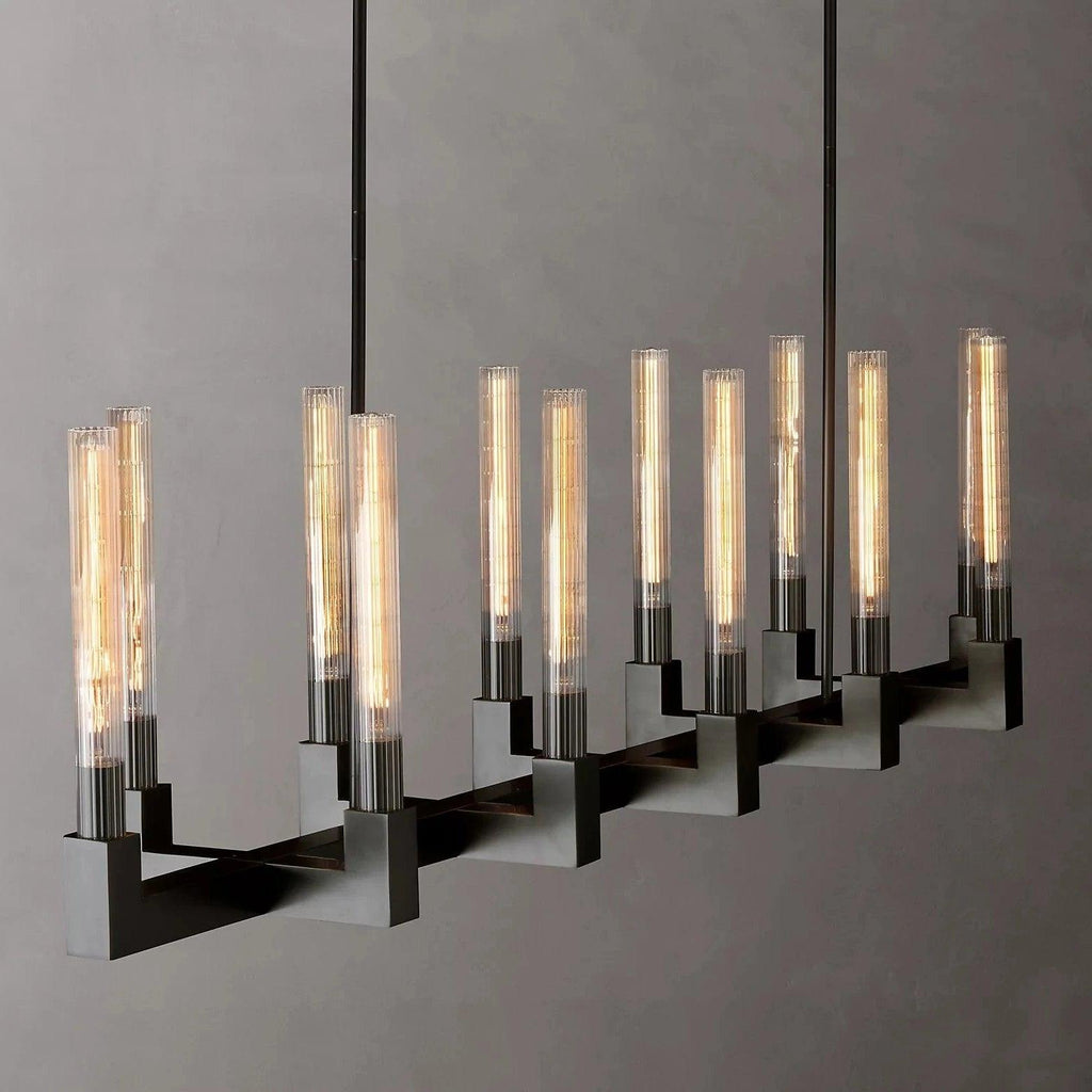 Brass Lustres en Verre Rectangulaires - Neutralighting