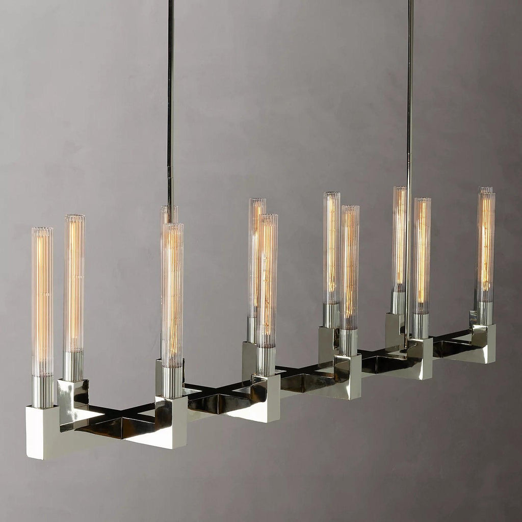 Brass Lustres en Verre Rectangulaires - Neutralighting