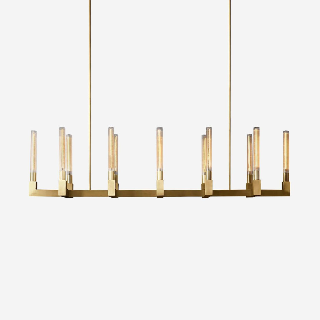 Brass Lustres en Verre Rectangulaires - Neutralighting