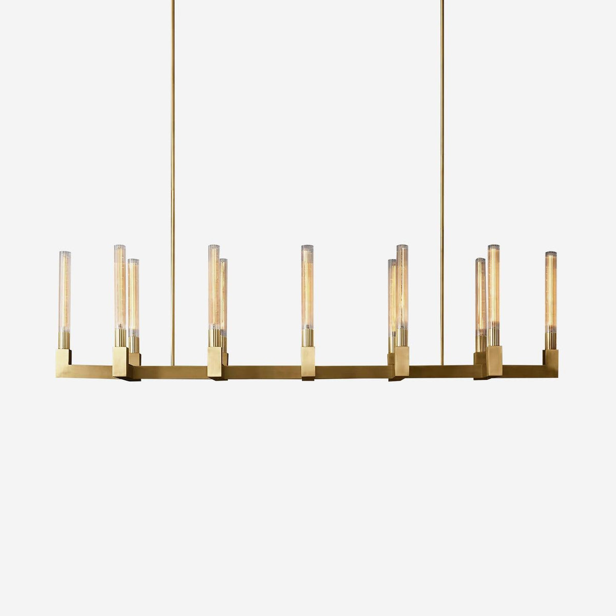 Brass Lustres en Verre Rectangulaires - Neutralighting