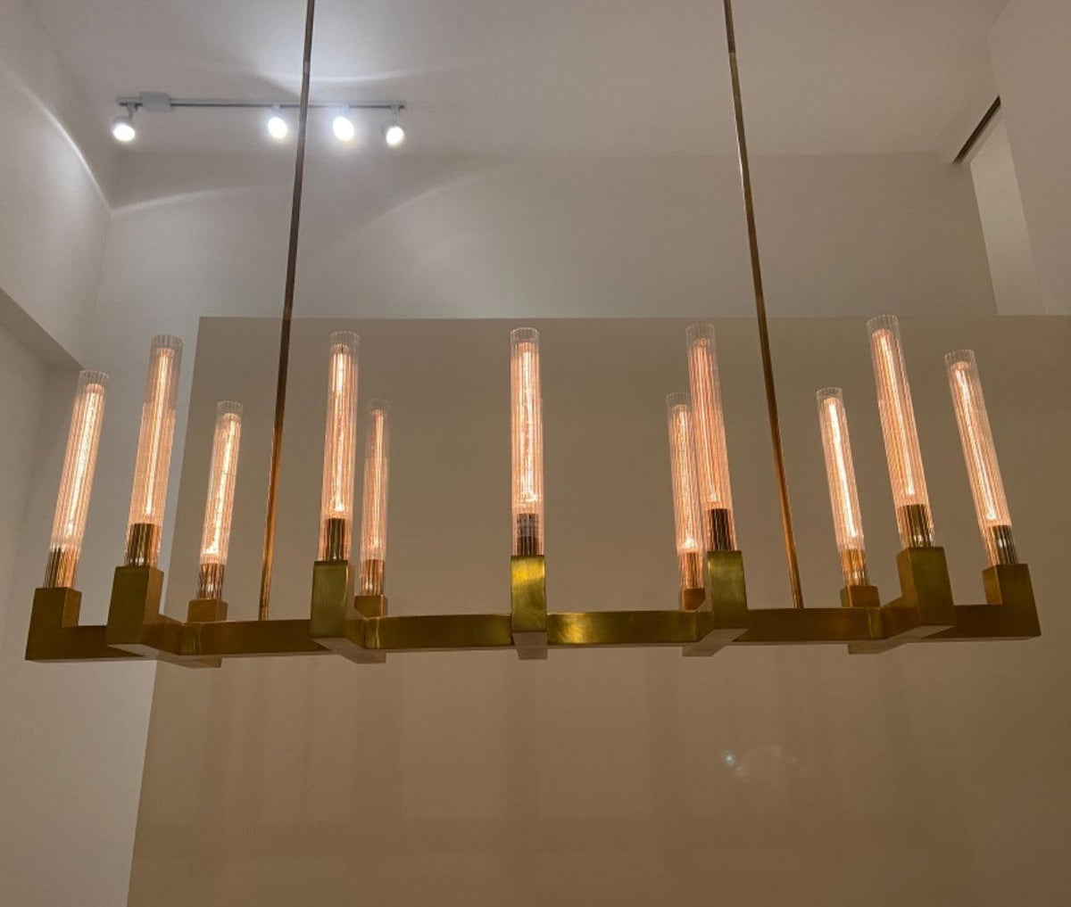 Brass Lustres en Verre Rectangulaires - Neutralighting