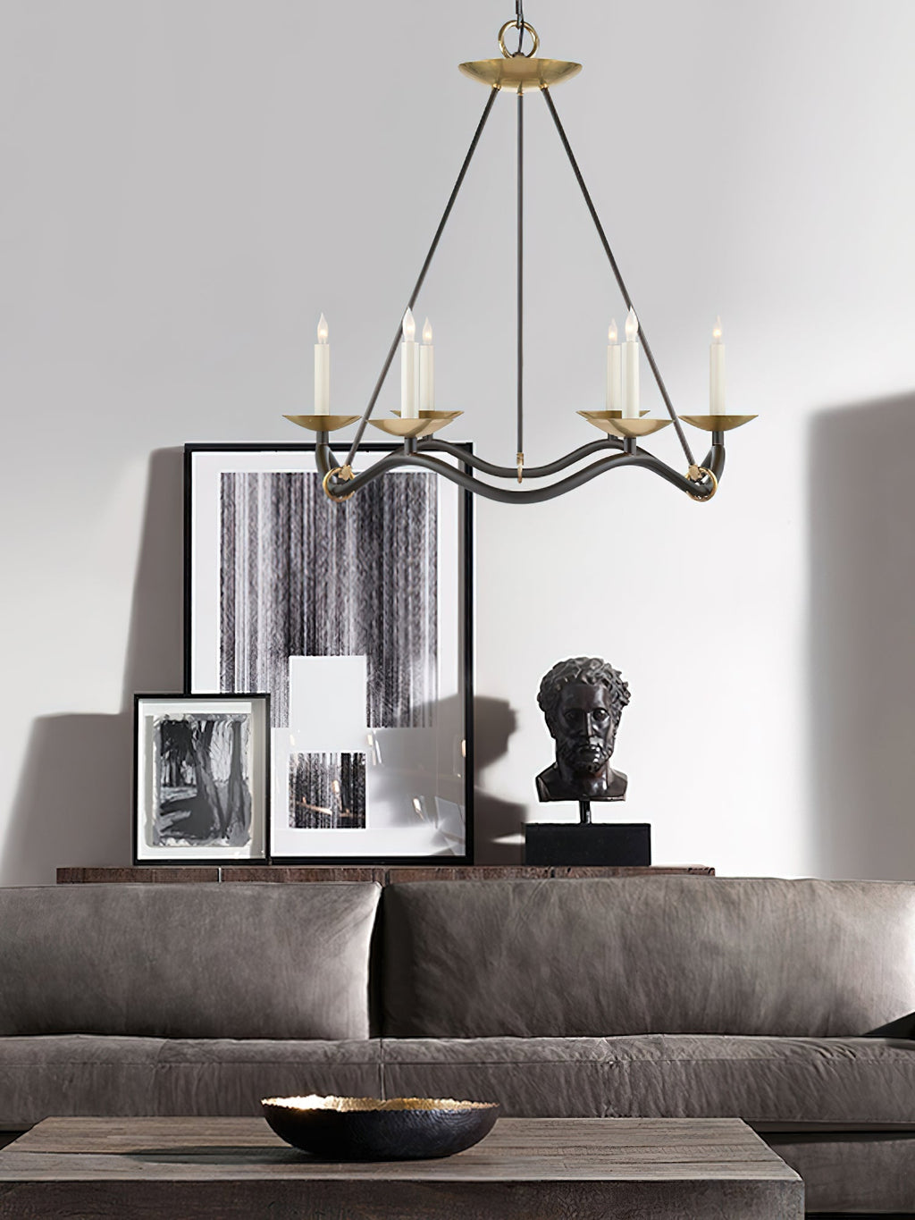 Shine Lustre en Métal de Laiton Industriel Vintage - Neutralighting