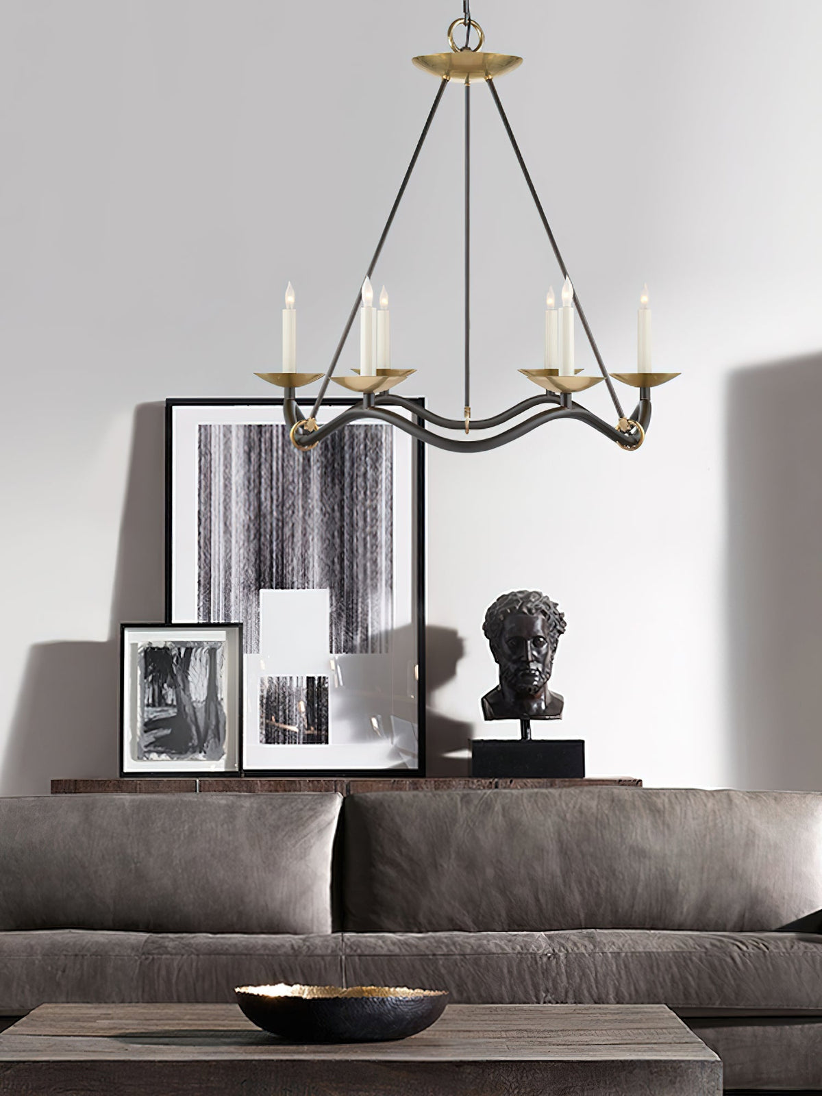 Shine Lustre en Métal de Laiton Industriel Vintage - Neutralighting