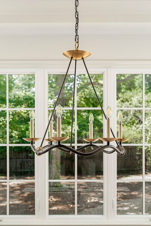Allirora Chandelier Vintage en Laiton Élégant - Neutralighting