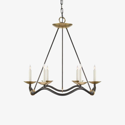 Allirora Chandelier Vintage en Laiton Élégant - Neutralighting