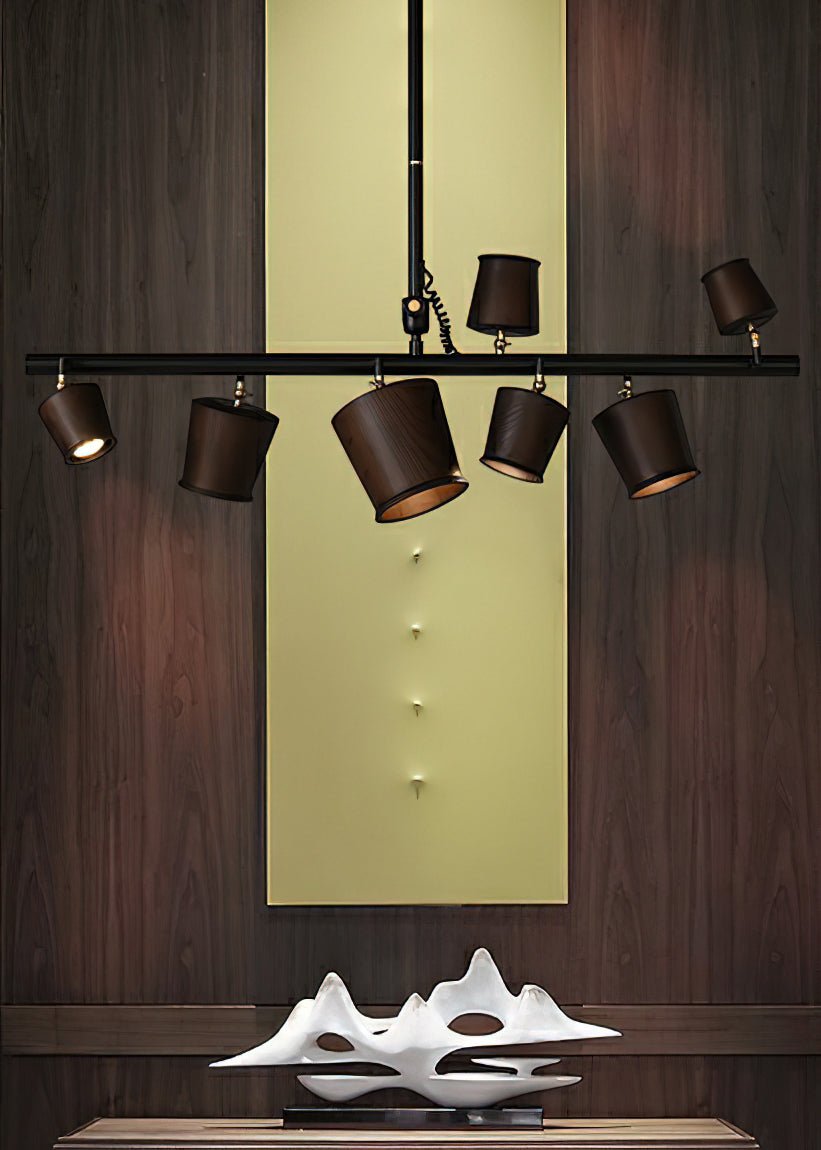 Avelira Suspension Linéaire Globe Bois Rustique - Neutralighting
