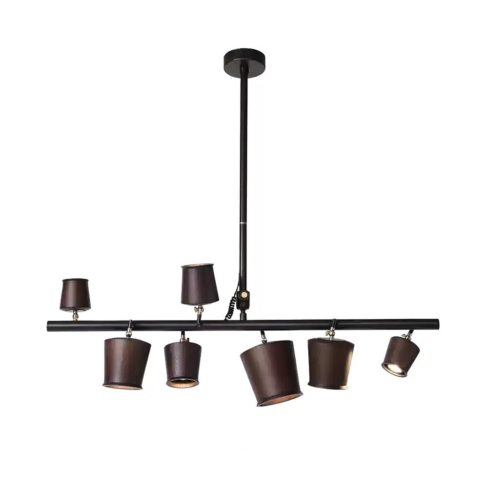 Avelira Suspension Linéaire Globe Bois Rustique - Neutralighting