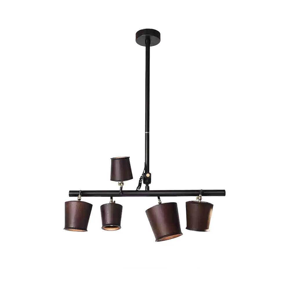 Avelira Suspension Linéaire Globe Bois Rustique - Neutralighting