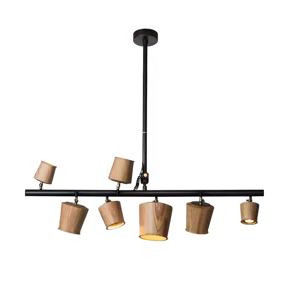 Avelira Suspension Linéaire Globe Bois Rustique - Neutralighting