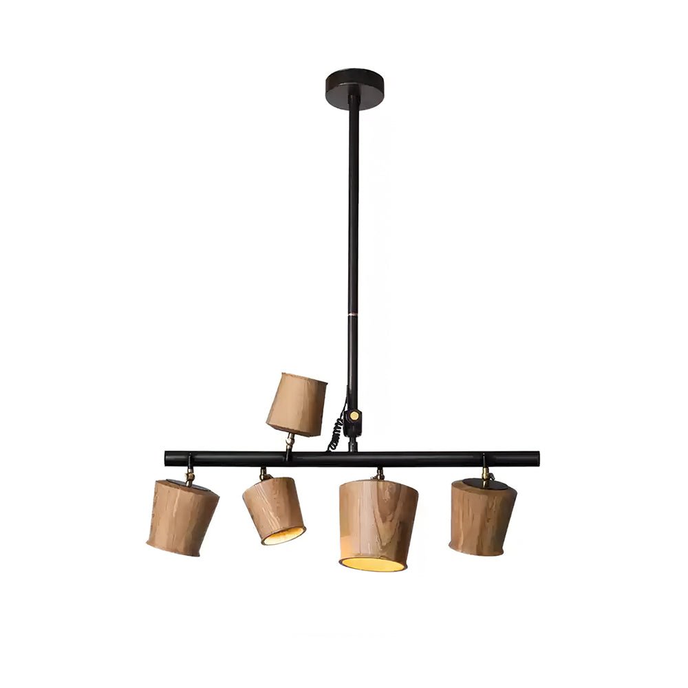 Avelira Suspension Linéaire Globe Bois Rustique - Neutralighting