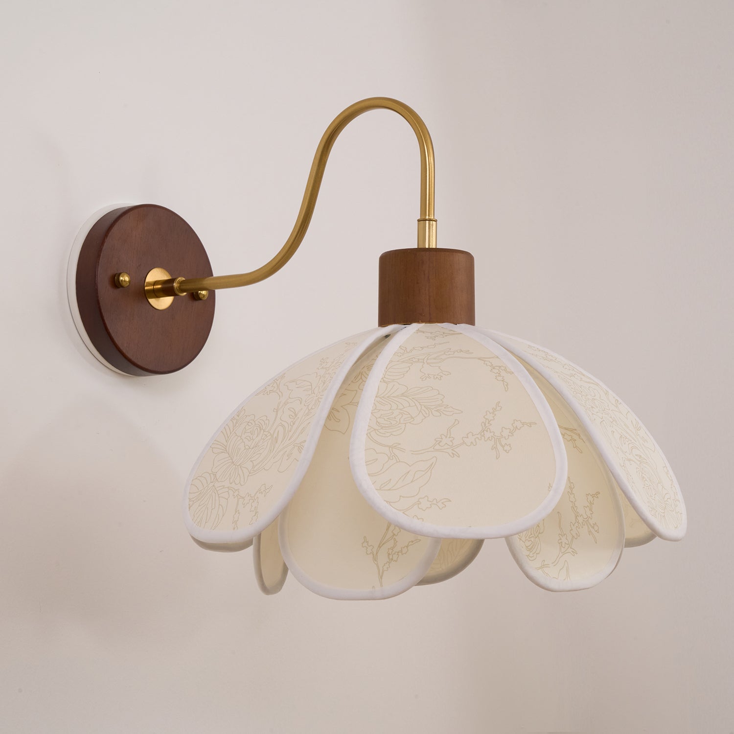 Florayne Applique Murale Florale Vintage en Verre - Neutralighting